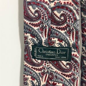 Dior Paisley Tie - Red and Black